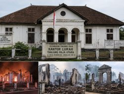 Kantor Lurah Peninggalan Belanda di Tanjung Raja Utara Ludes Dilalap Api