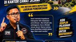SPM Sumsel Soroti Dugaan Ketidakhadiran ASN di Kantor Camat Jejawi, Minta Inspektorat Periksa Sesuai Aturan   