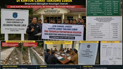SPM Sumsel Soroti Dugaan Penyimpangan Pengelolaan Anggaran di Kantor Camat Tanjung Lubuk