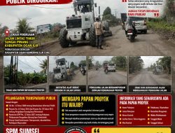 Diduga Abaikan Prinsip Transparansi, Proyek Rekonstruksi Jalan Lintas Timur Sungai Pinang Ogan Ilir Menjadi Sorotan