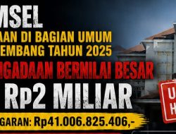 SPM Sumsel  Soroti 11 Paket Pengadaan Bagian Umum Setda Palembang TA 2025 Senilai Rp41 Miliar, Desak Audit Menyeluruh