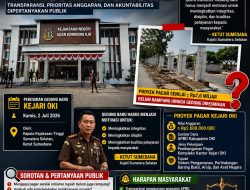 Gedung Baru Kejari OKI Diresmikan; Proyek Pagar Senilai Rp2,6 Miliar Masih Jadi Sorotan: Transparansi dan Prioritas Anggaran Dipertanyakan