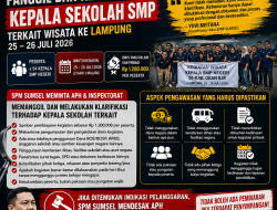SPM Sumsel Desak APH Panggil Kepala SMP Peserta Wisata ke Lampung