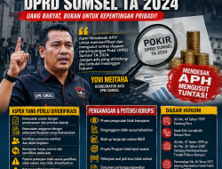 SPM Sumsel Soroti Dugaan Penyalahgunaan Pokir DPRD Sumsel TA 2024