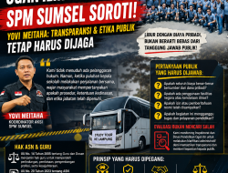SPM Sumsel Soroti Wisata 54 Kepala SMP Ogan Ilir ke Lampung, Yovi Meitaha: Meski Libur dan Biaya Pribadi, Transparansi serta Etika Publik Tetap Harus Dijaga