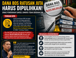 Budi Rizkiyanto Desak Audit Menyeluruh Dana BOS SMKN 1 Indralaya Selatan