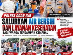 Polres Ogan Ilir Salurkan Air Bersih dan Layanan Kesehatan bagi Warga Terdampak Kemarau